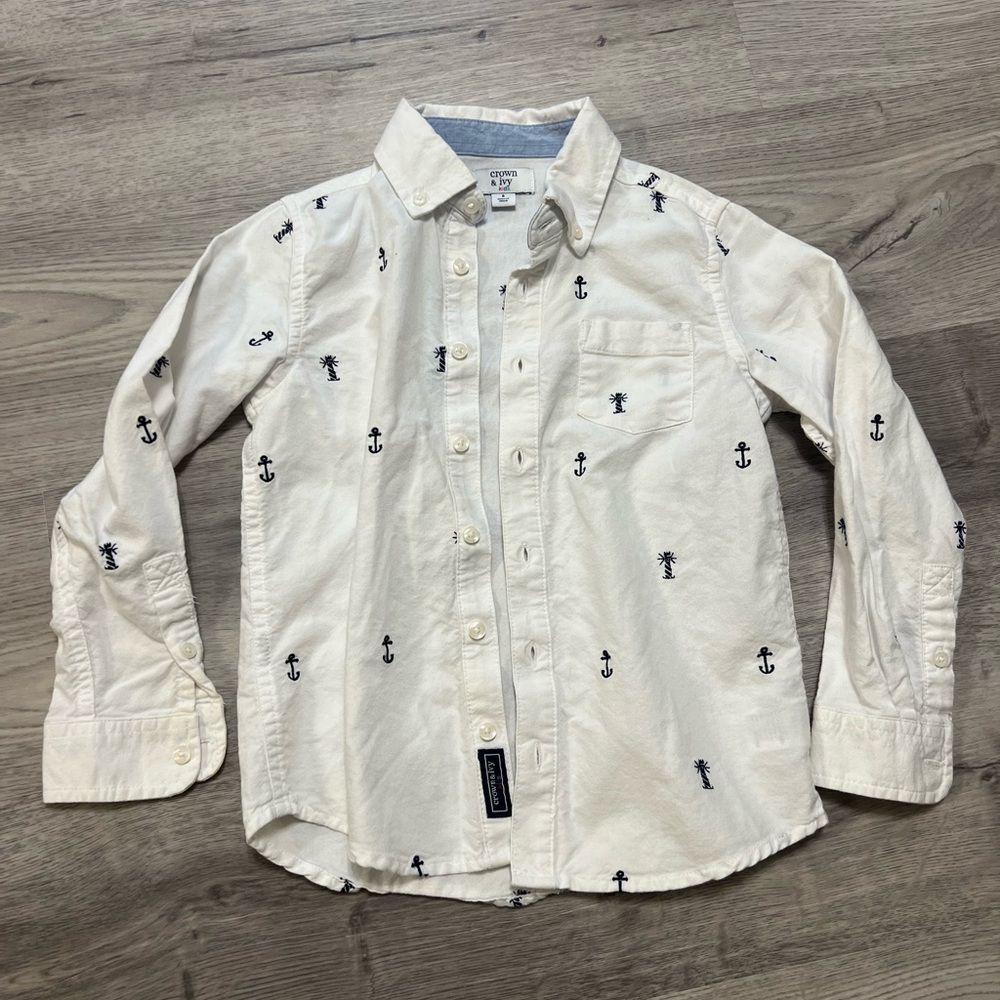 Kids (Boys) Crown & Ivy White Button Up size 6